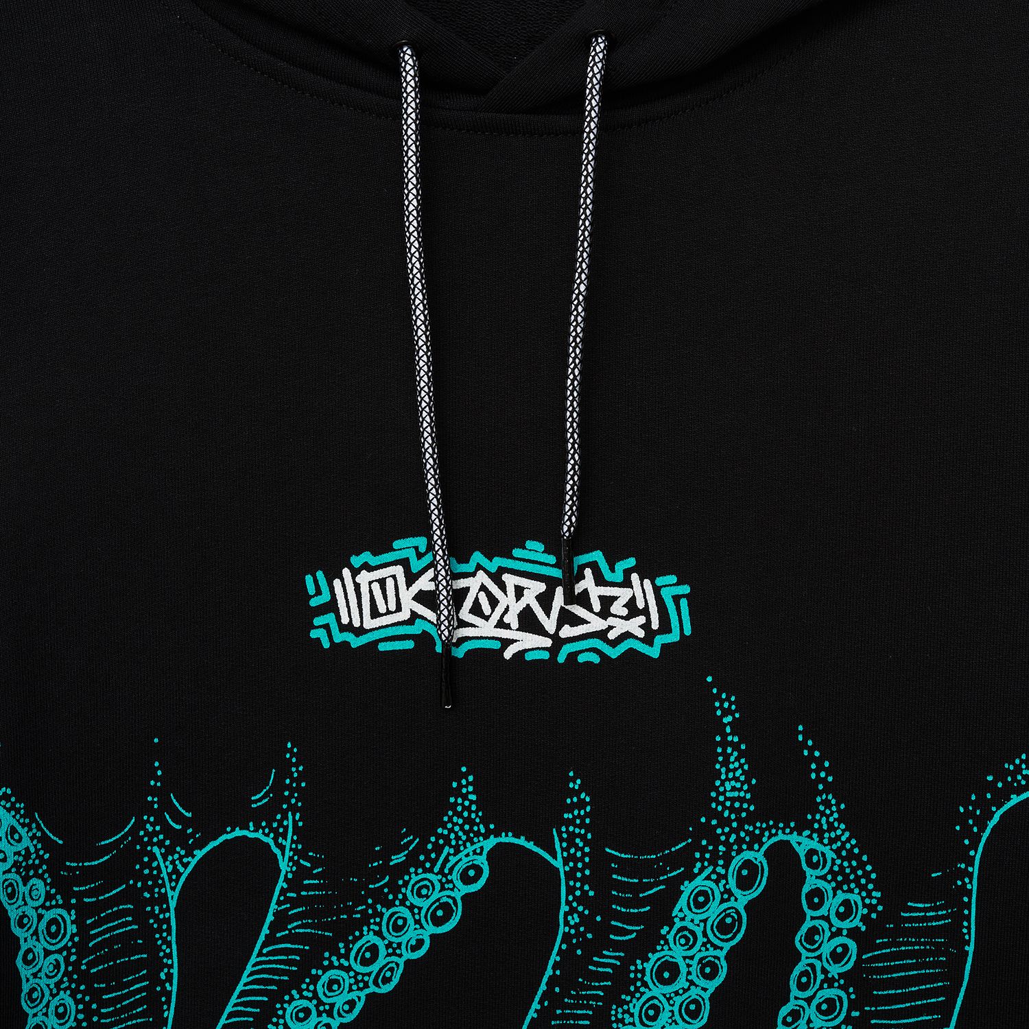 OCTOPUS TAG HOODIE - Felpa cappuccio - Nero