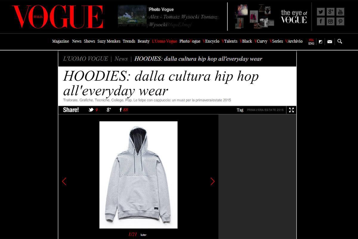 VOGUE.IT IUTER PR1MO SS15 Vent Hoodie