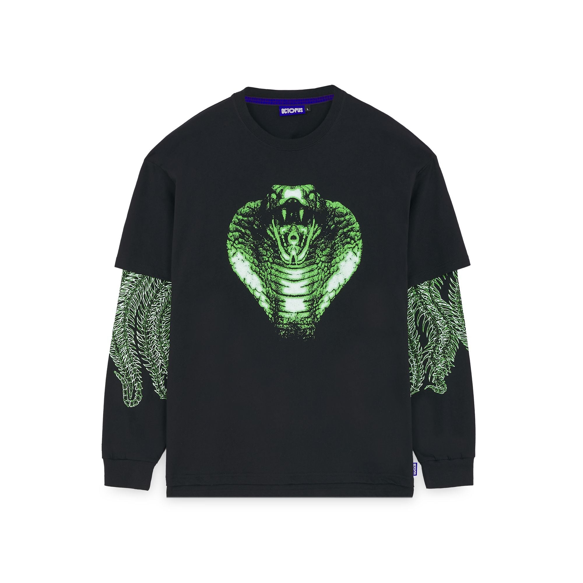 Year of the Snake Octopus LS Tee - LS Tee BLACK