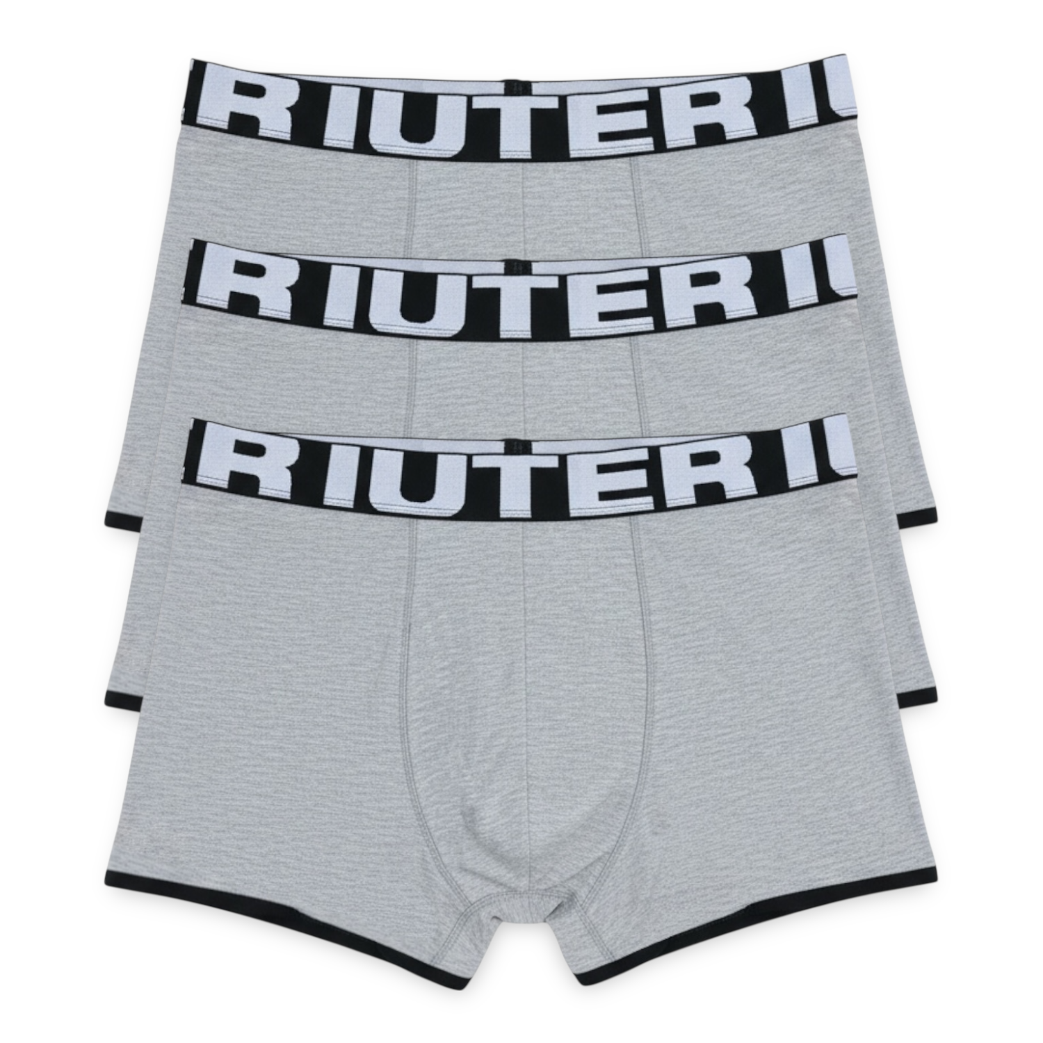 IUTER BOXER (3 Pack) Boxer Set BLACK LIGHT GREY