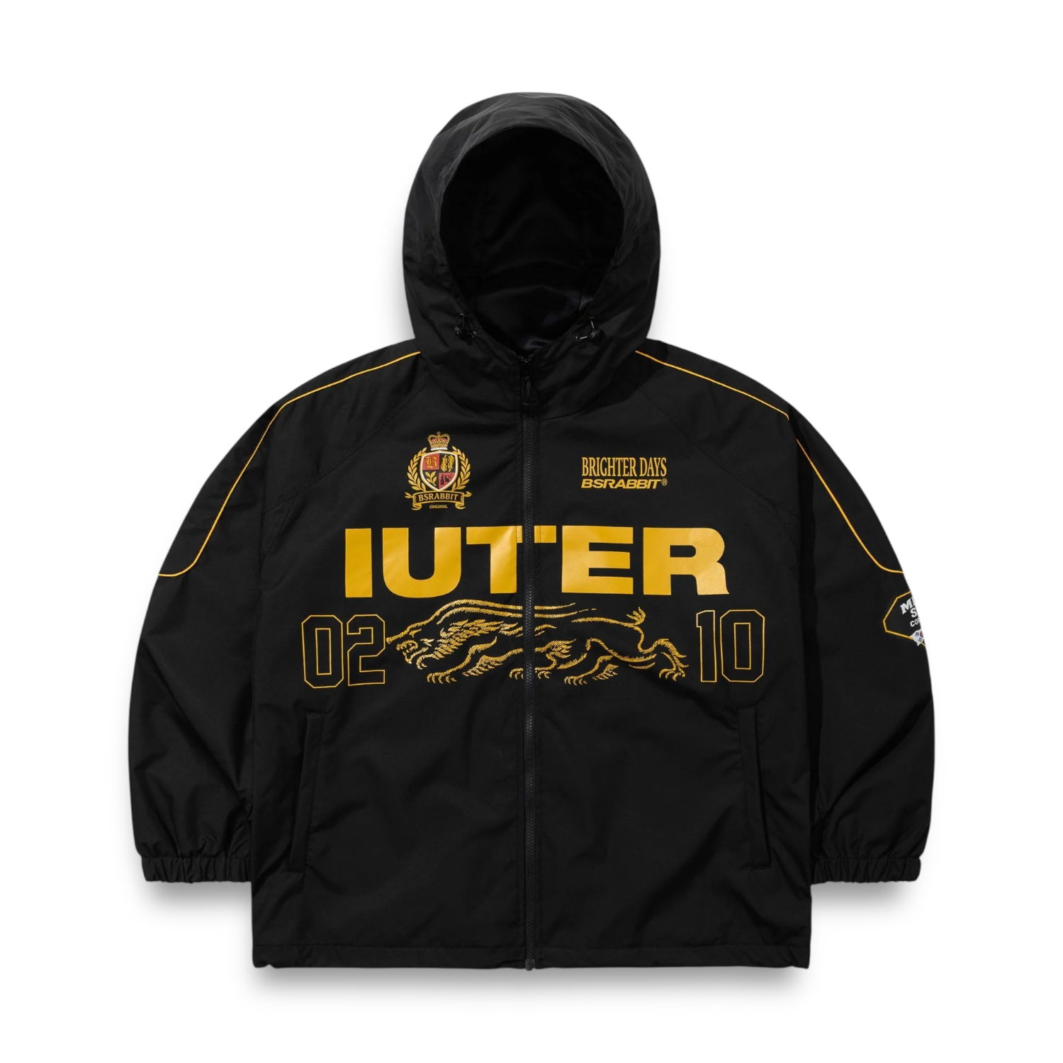 BSR X IUTER DUAL CITY HOODED JACKET Hooded Jacket BLACK