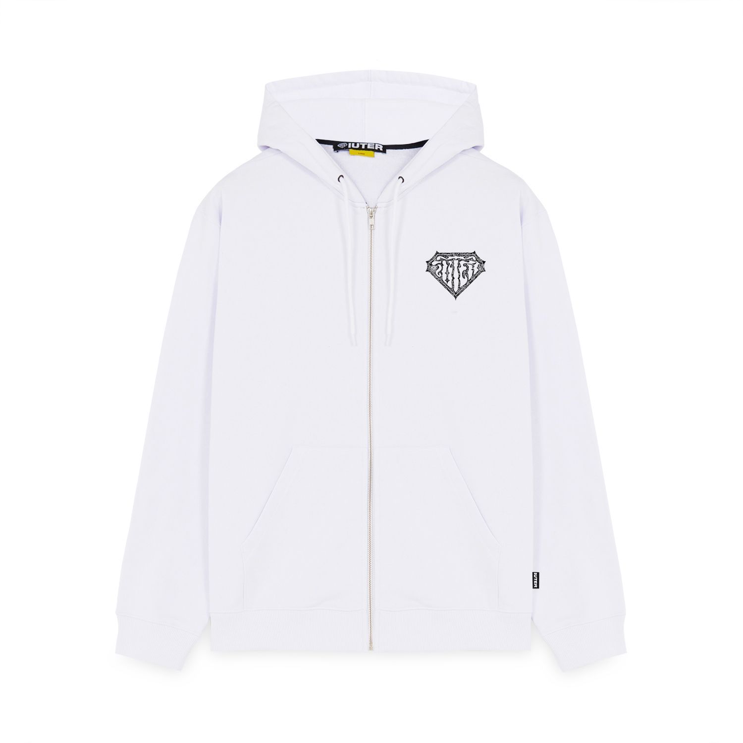 THORNS DOUBLE LOGO ZIP HOODIE Zip Hood Sweatshirts WHITE