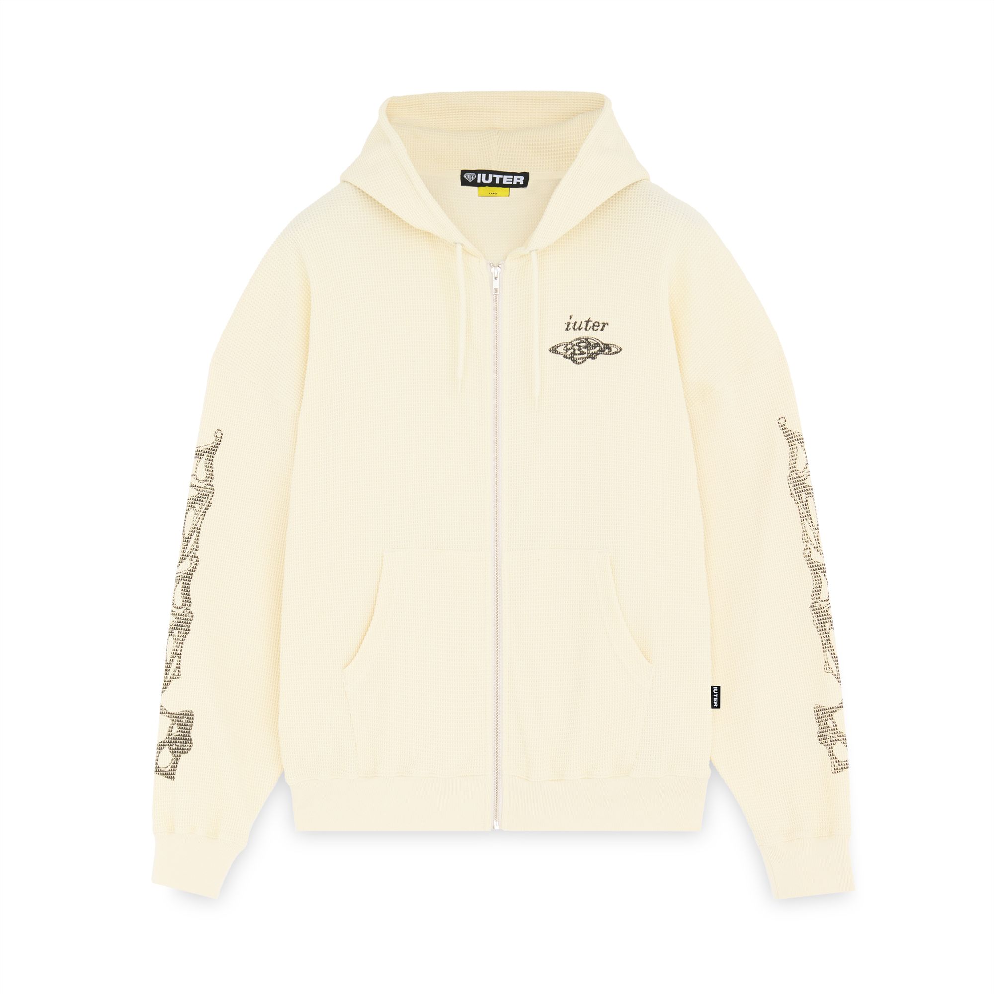 BIJOUX WAFFLE ZIP HOODIE Zip Hood Sweatshirts IVORY
