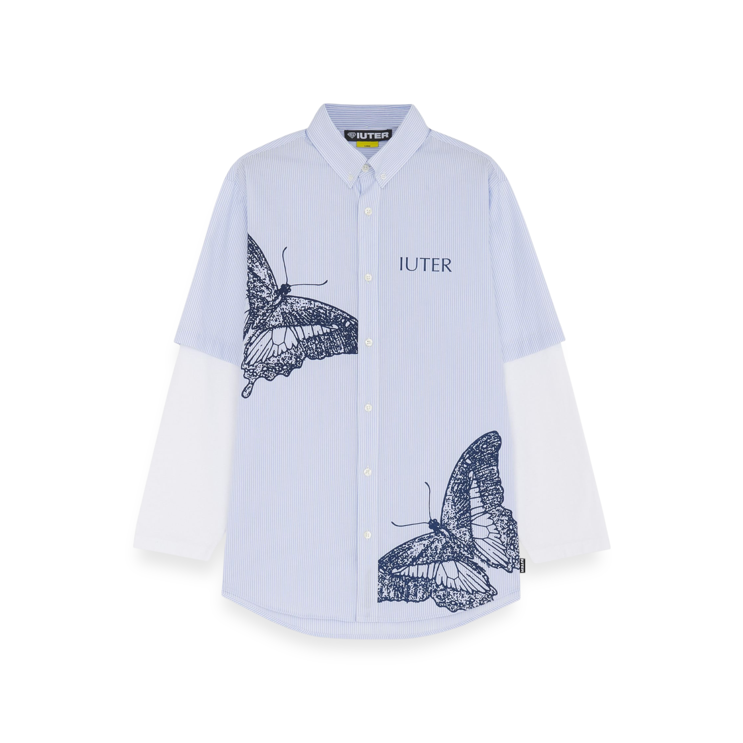 BUTTERFLY STRIPES DOUBLE LS SHIRT Shirts LIGHT BLUE