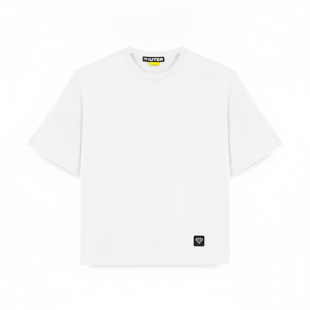 LABEL RIBBED TEE T-Shirts WHITE