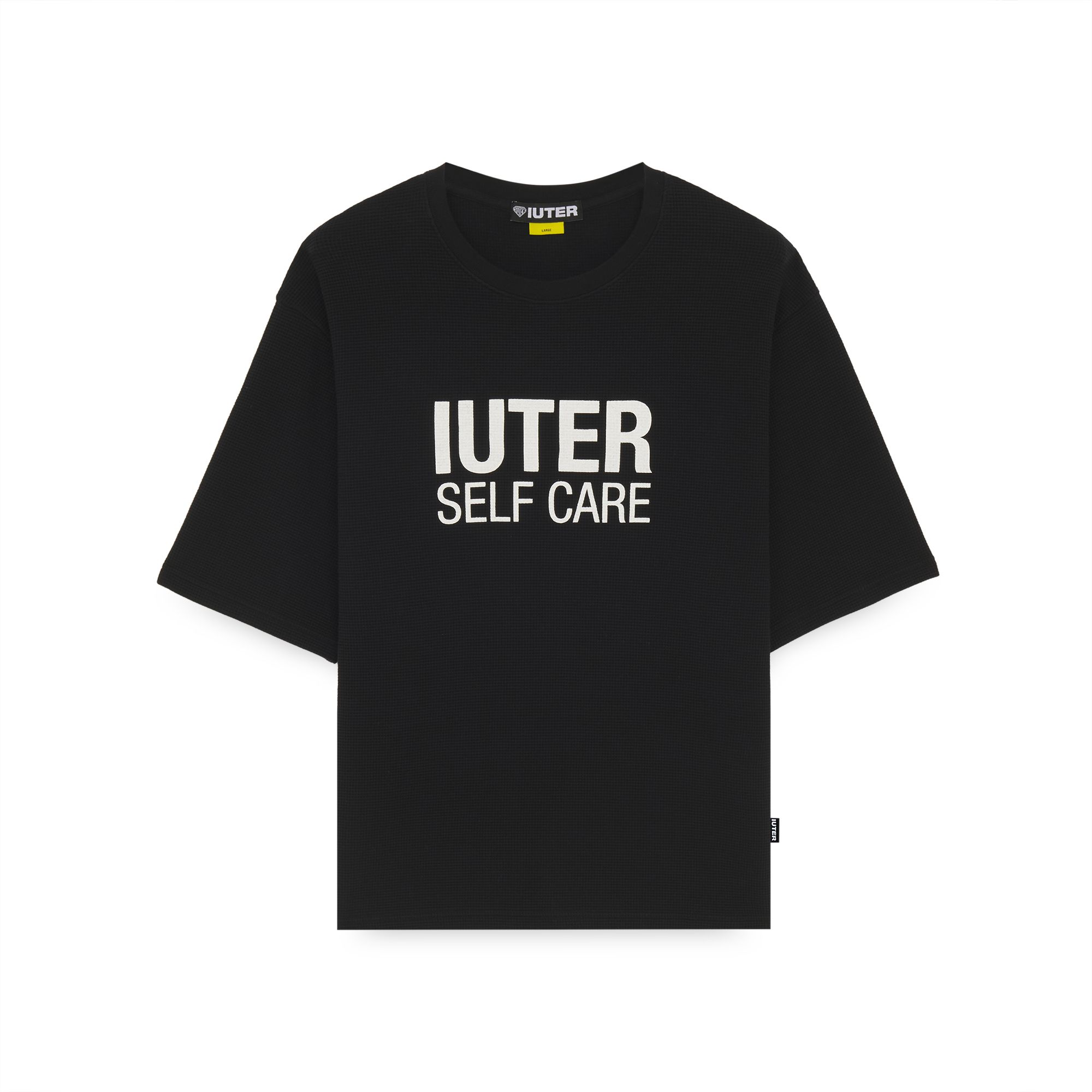 SELF CARE WAFFLE TEE T-shirt BLACK