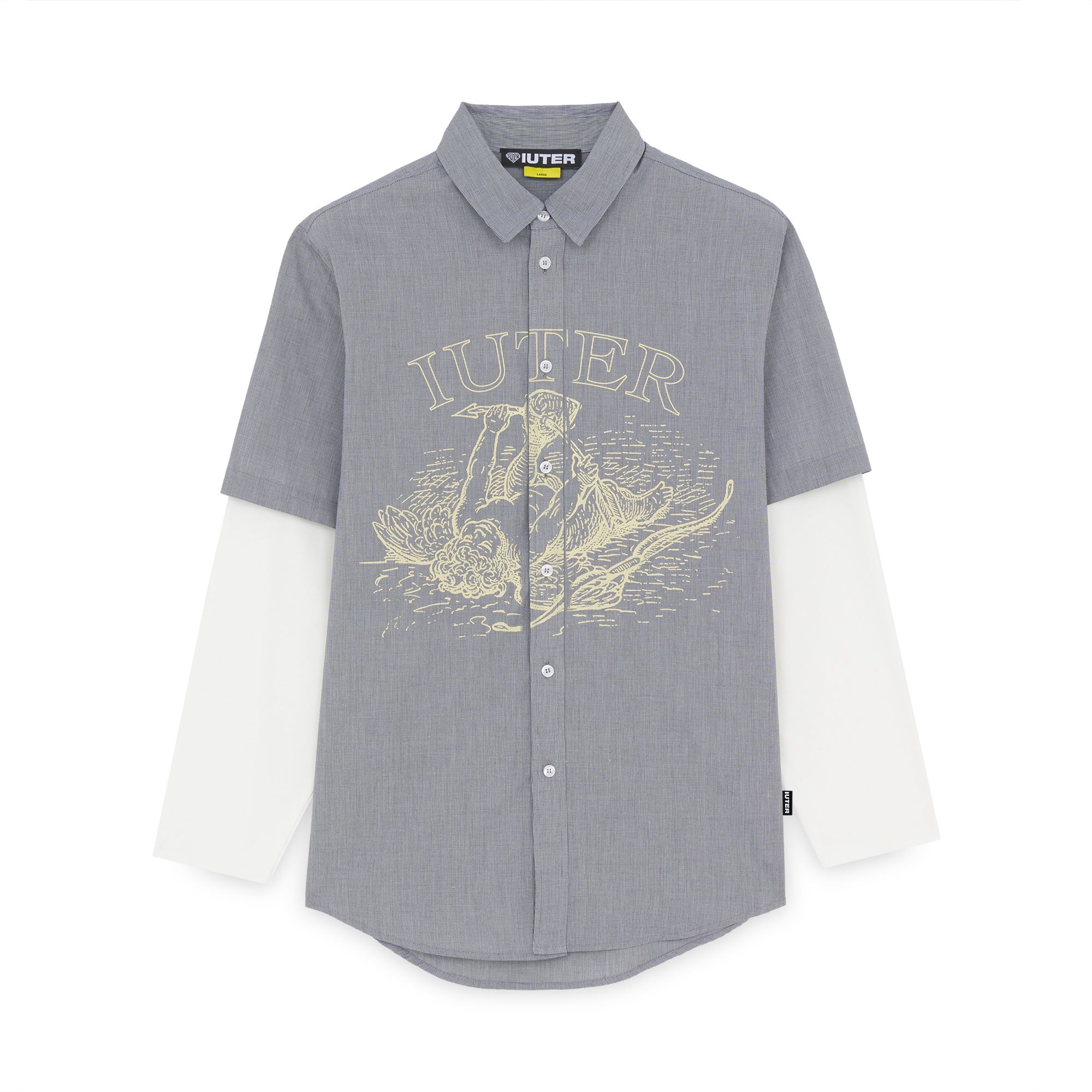DAMAGE DOUBLE LS SHIRT Shirt BLACK