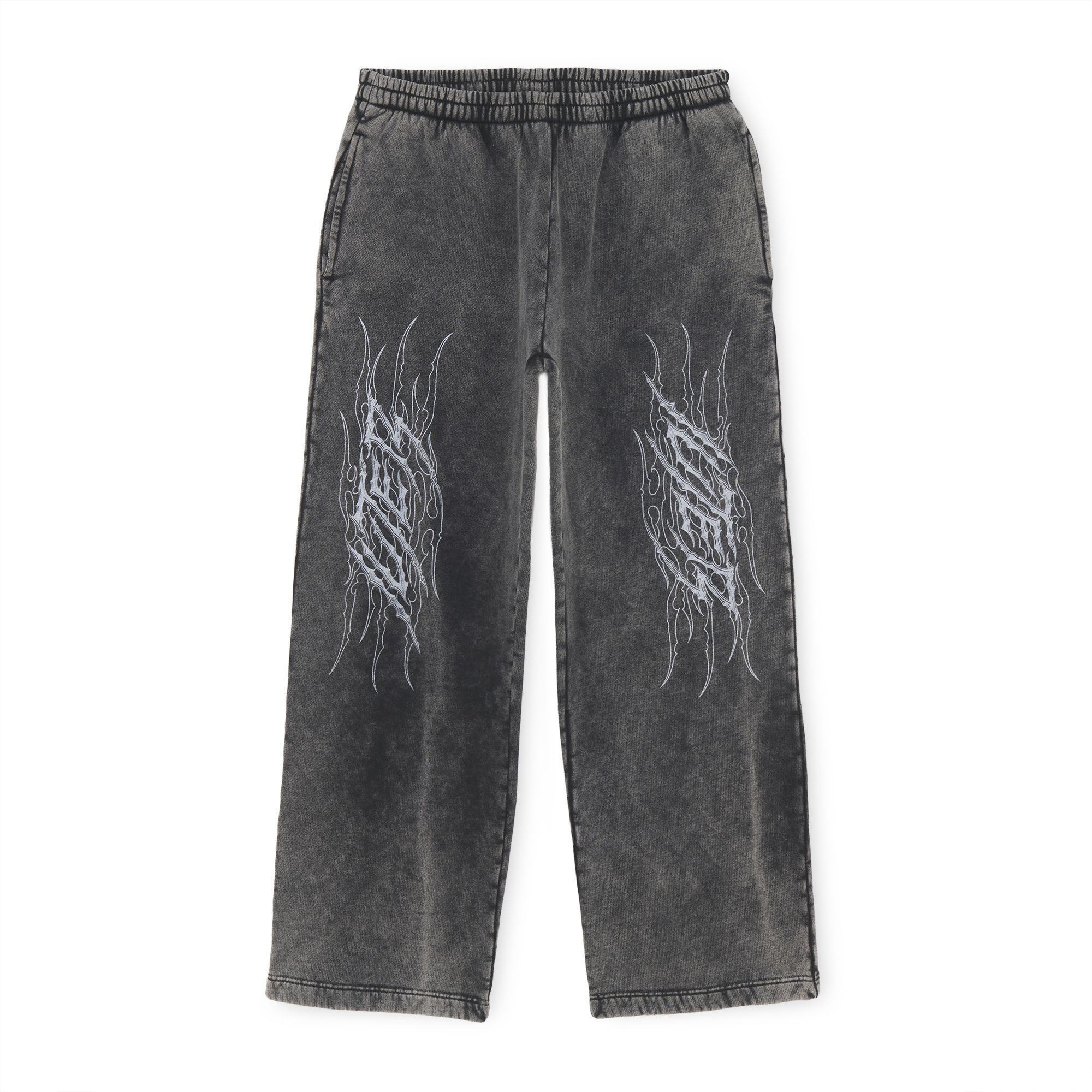 TRIBAL MARBLE WIDE LEG SWEATPANTS Sweatpants MARBLE BLACK