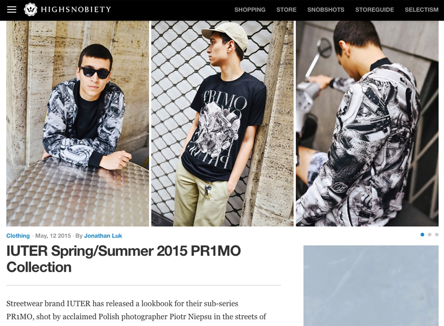 HIGHSNOBIETY IUTER PR1MO SS15