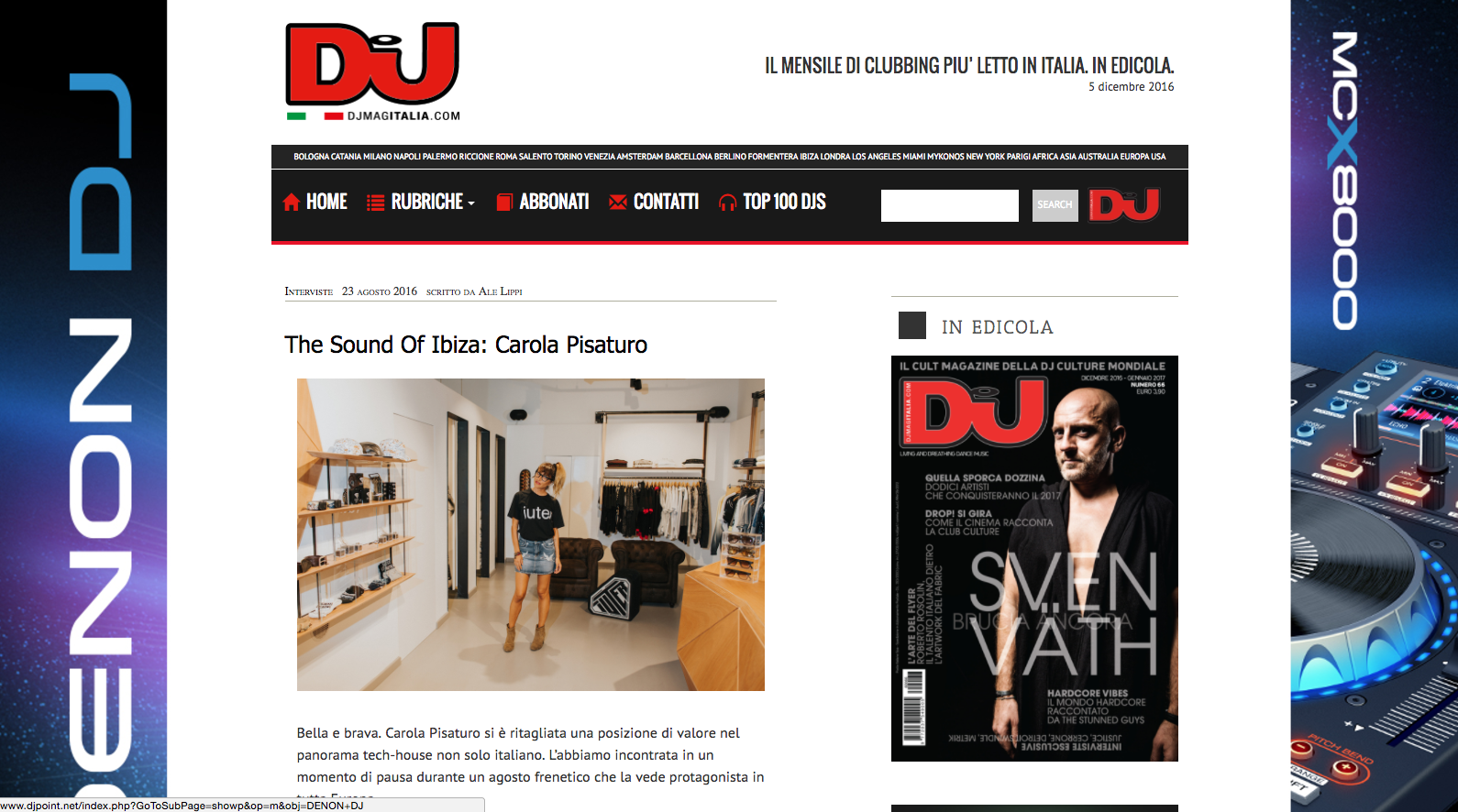 CAROLA PISATURO INTERVIEW @ IUTER STORE IBIZA DJ MAG 