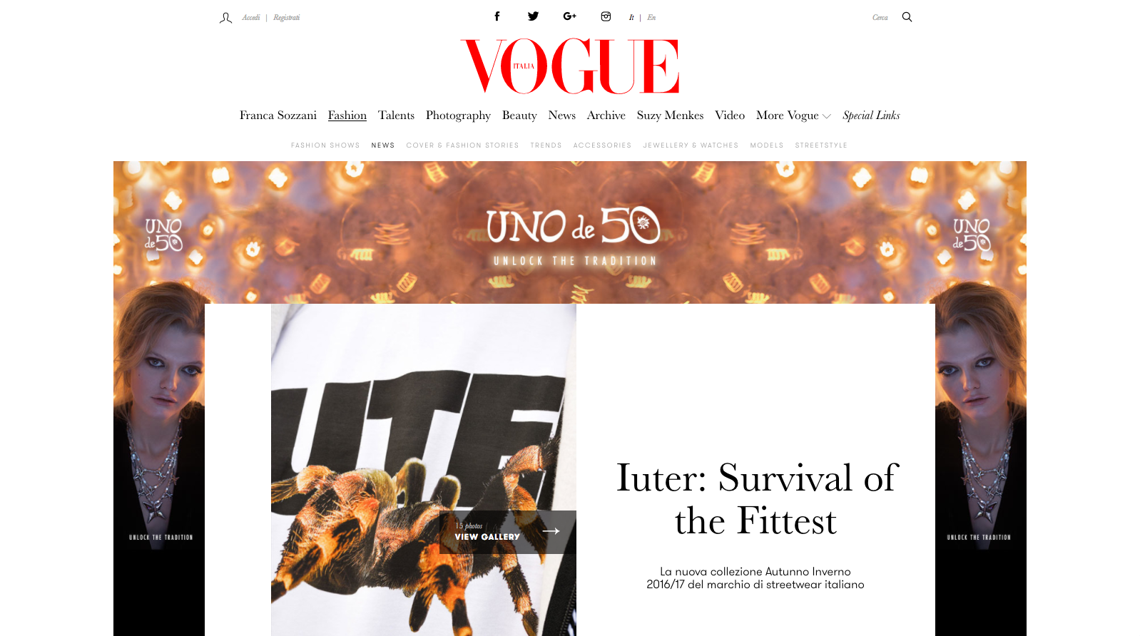 IUTER FW16 'Survival of the Fittest' Vogue