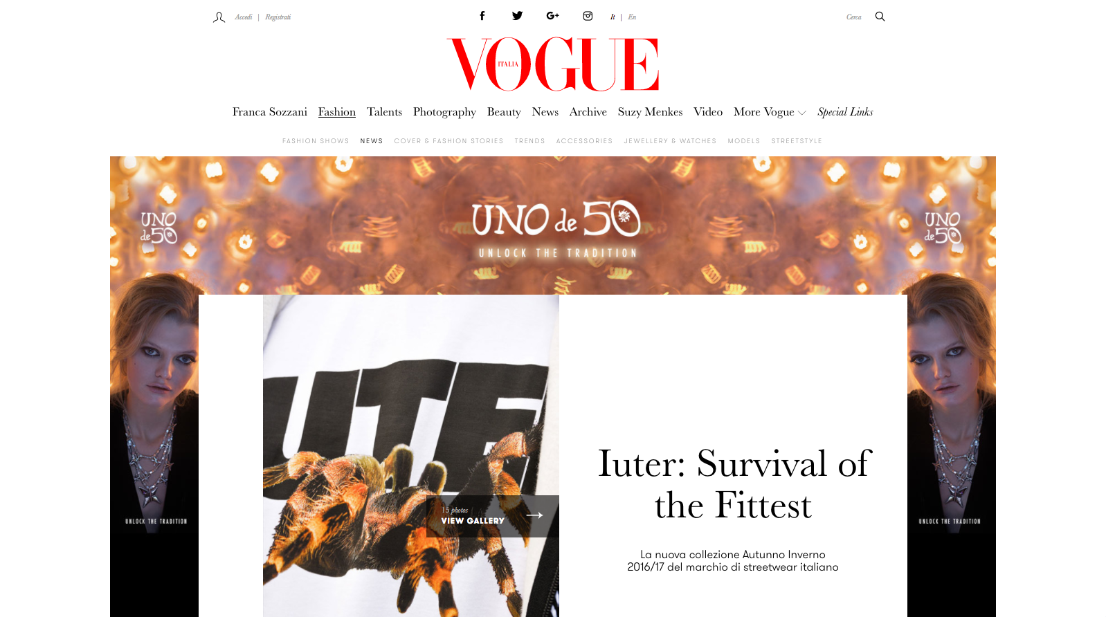 IUTER FW16 'Survival of the Fittest'  Vogue