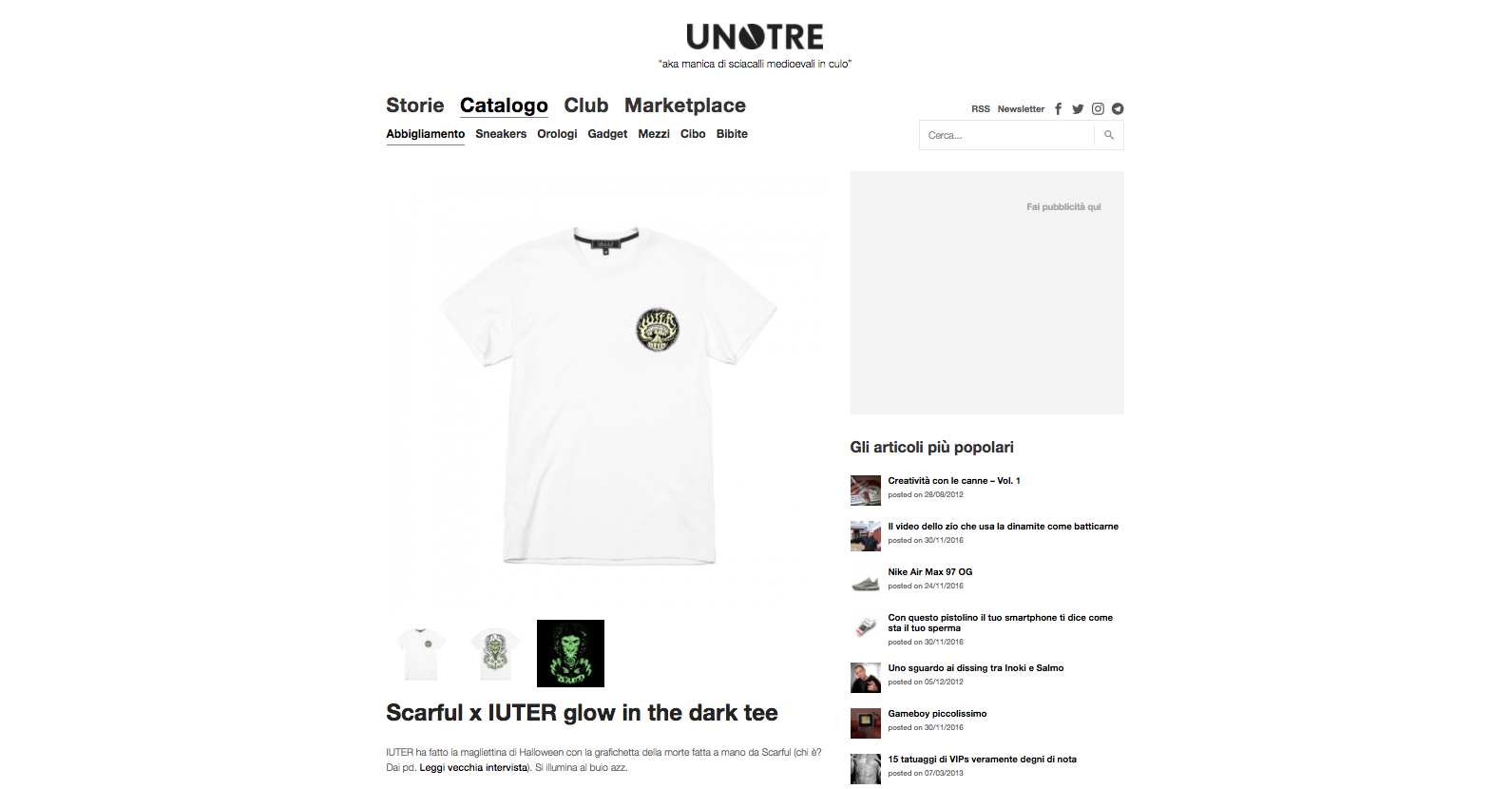 SCARFUL X IUTER glow in the dark tee