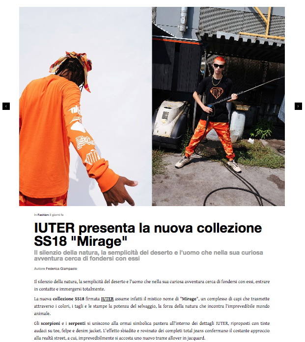 iuter ss18 mirage lookbook on NSS MAG