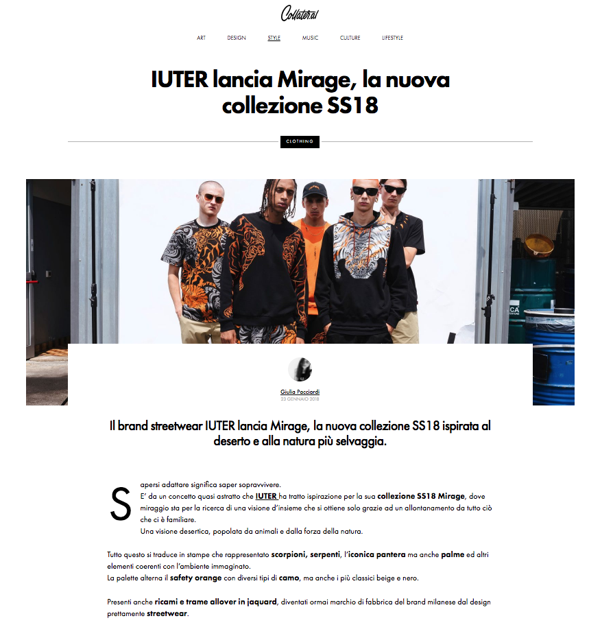 mirage collection on Collater.al