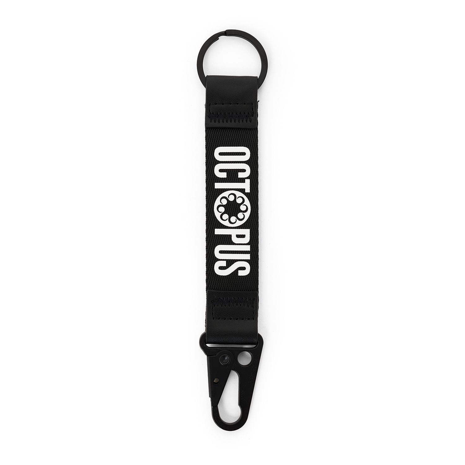 LOGO RIBBON KEYCHAIN Printed Ribbon Keychain WHITEBLACK